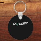 Geocaching mit GPS Empfänger und Koordinaten Sleutelhanger (Voorkant)