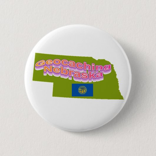 Geocaching Nebraska Button (Voorkant)