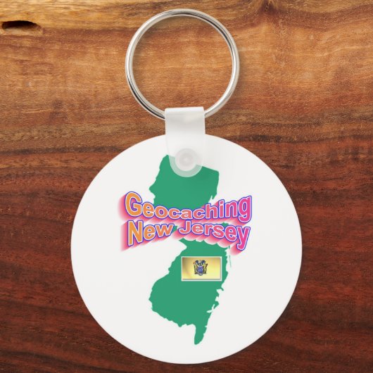 Geocaching New Jersey Sleutelhanger (Voorkant)