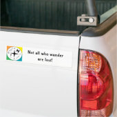 Geocaching - Niet iedereen die wast is verloren! Bumpersticker (Op Truck)
