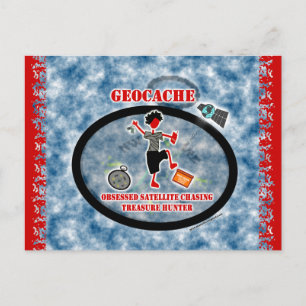 Geocaching Obsoned Satellite Briefkaart