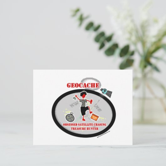 Geocaching Obsoned Satellite Briefkaart (Staand voorkant)