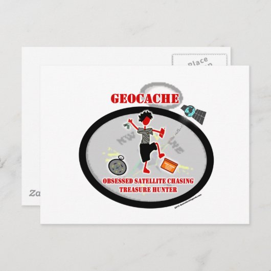 Geocaching Obsoned Satellite Briefkaart (Voorkant / Achterkant)