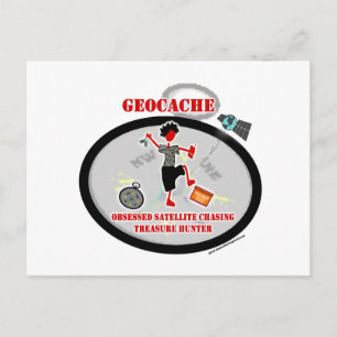 Geocaching Obsoned Satellite Briefkaart