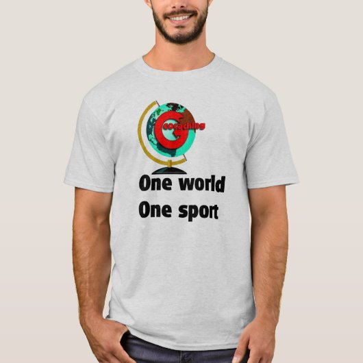 Geocaching one world one sport t-shirt (Voorkant)