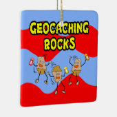 Geocaching Rocks Keramisch Ornament (Rechts)