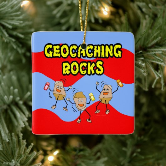 Geocaching Rocks Keramisch Ornament (Boom)