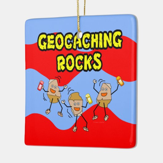 Geocaching Rocks Keramisch Ornament (Links)