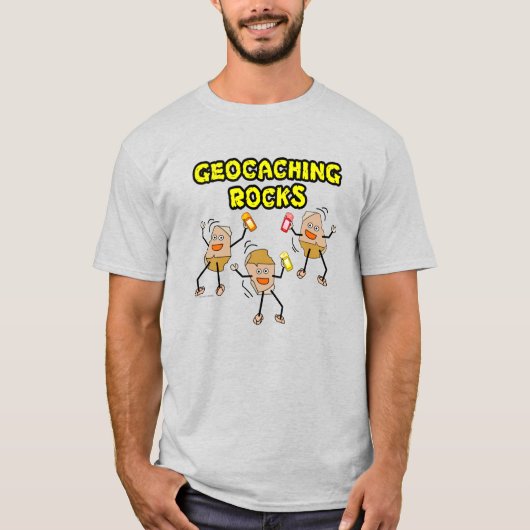 Geocaching Rocks T-shirt (Voorkant)