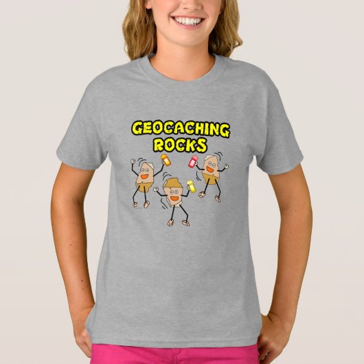 Geocaching Rocks T-shirt (Voorkant)