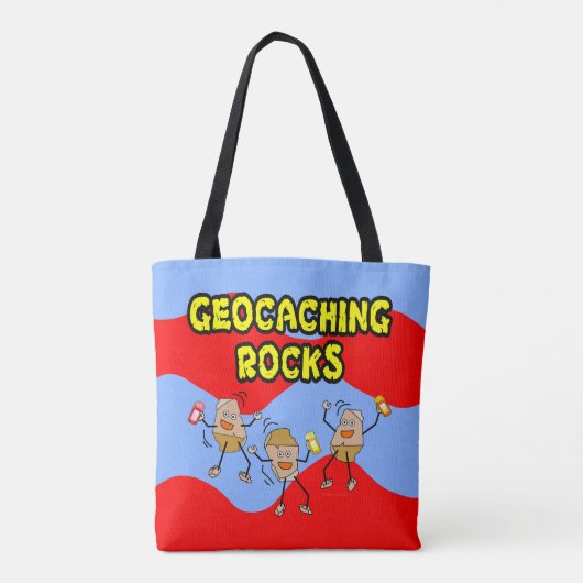 Geocaching Rocks Tote Bag (Achterkant)