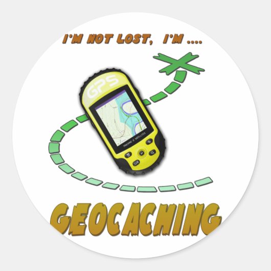 Geocaching Ronde Sticker (Voorkant)