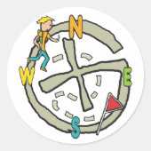 Geocaching Ronde Sticker (Voorkant)