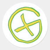 Geocaching Ronde Sticker (Voorkant)
