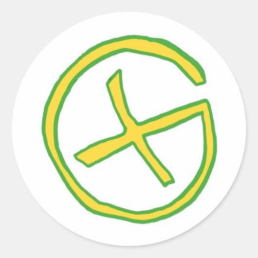 Geocaching Ronde Sticker (Voorkant)