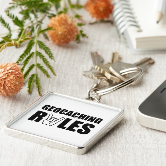 Geocaching Rules Sleutelhanger (Zijkant)