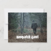 Geocaching Sasquatch Quest Party Invitations Kaart (Voorkant)