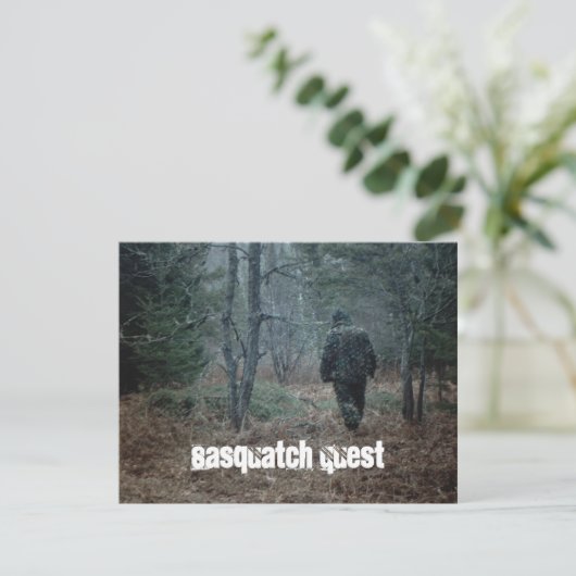 Geocaching Sasquatch Quest Party Invitations Kaart (Staand voorkant)