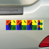Geocaching Satellite 5 in 1 Bumpersticker (Op auto)
