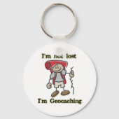 Geocaching Stickman Funny Sleutelhanger Geocacher  (Voorkant)