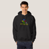 Geocaching Stickman Geocacher Hoodie Mannen (Voorkant volledig)