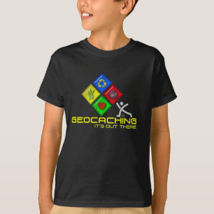 Geocaching Stickman Geocacher T Shirt for Kids