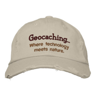 Geocaching Tech+Natuur geborduurd Pet