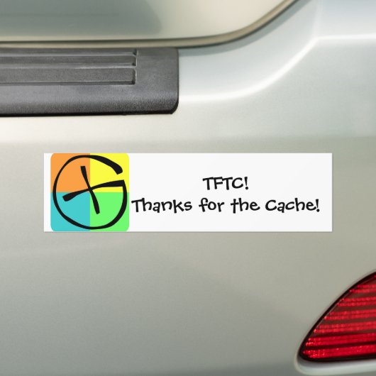 Geocaching TFTC — Bumpersticker (Op auto)