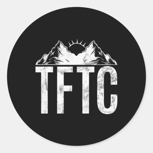Geocaching TFTC Geocache Treasure Hunting Pride Ge Ronde Sticker (Voorkant)
