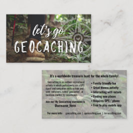 Geocaching Trail Card met Info voor Muggable Visitekaartje