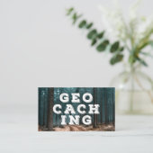 Geocaching Trail Card met Info voor Muggable Visitekaartje (Staand voorkant)