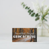 Geocaching Trail Card met Info voor Muggable Visitekaartje (Staand voorkant)