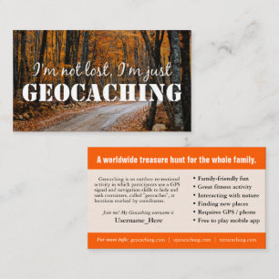 Geocaching Trail Card met Info voor Muggable Visitekaartje
