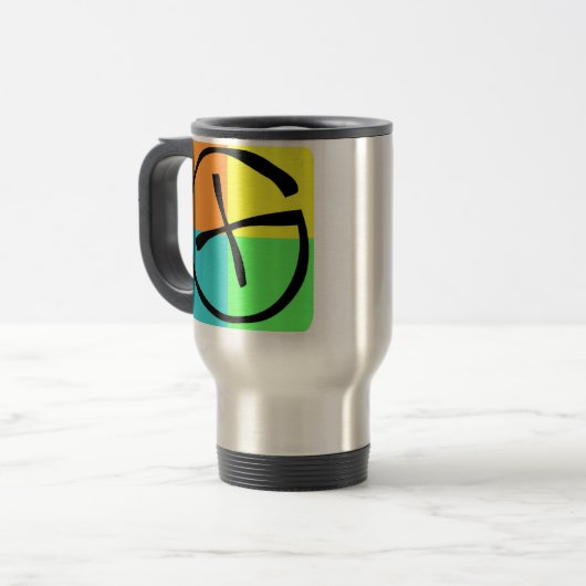 Geocaching Travel Mug Reisbeker (Voorkant links)