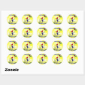 Geocaching U Turn King Ronde Sticker (Vel)