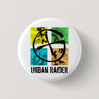 Geocaching Urban Raider pin Ronde Button 3,2 Cm