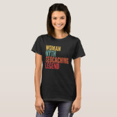 Geocaching Woman Myth Geocaching Legend T-shirt (Voorkant volledig)