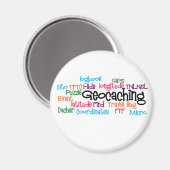 Geocaching Word Collage Magneet (Voorkant / Achterkant)
