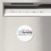 Geocaching Word Collage Magneet (Insitu (Vaatwasser))