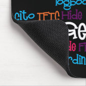 Geocaching Word Collage Muismat (Hoek)