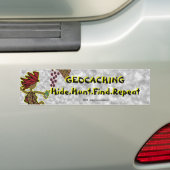 Geocachnig Bumpersticker Jacht verbergen (Op auto)
