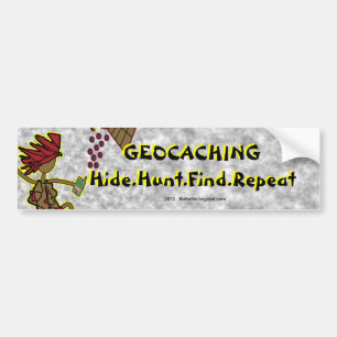 Geocachnig Bumpersticker Jacht verbergen