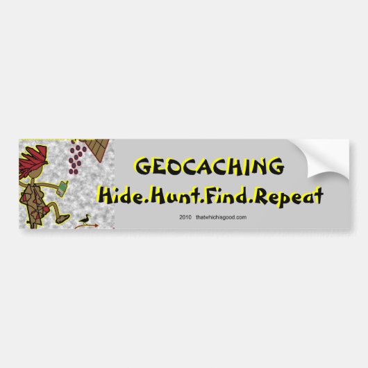 Geocachnig Verbergen Jacht Bumpersticker (Voorkant)
