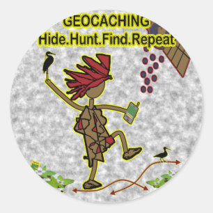 Geocachnig Verbergen Jacht Ronde Sticker