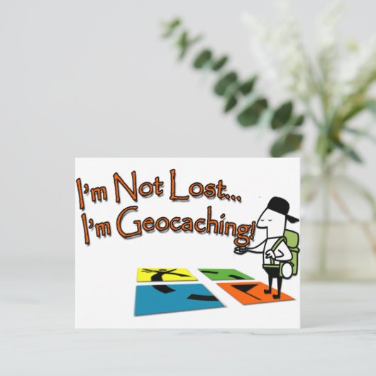 Geocahing Briefkaart (Staand voorkant)