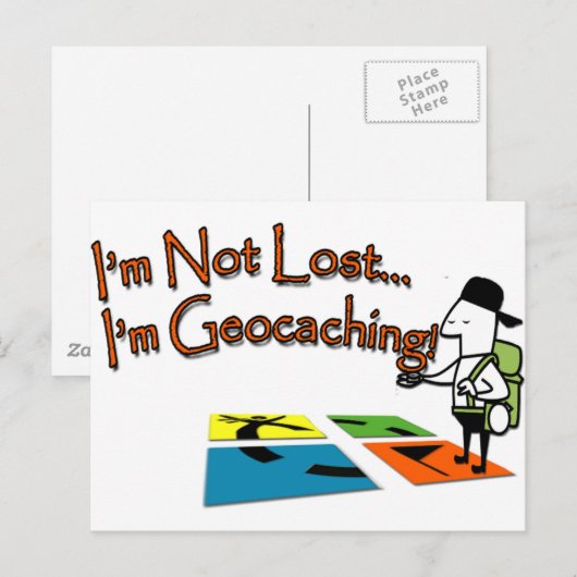 Geocahing Briefkaart (Voorkant / Achterkant)