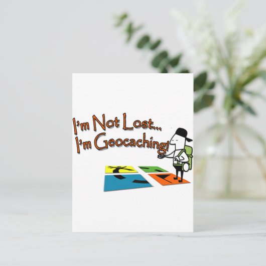 Geocahing Briefkaart (Staand voorkant)