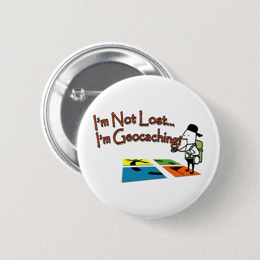 Geocahing Ronde Button 5,7 Cm (Voorkant /achterkant)