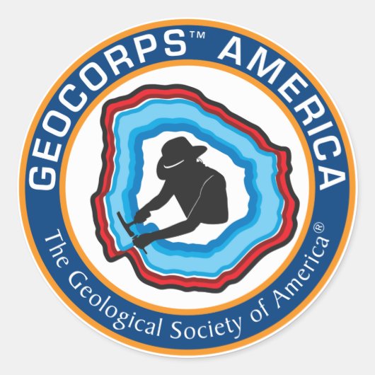 GeoCorps Amerika Ronde Sticker (Voorkant)
