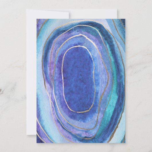 Geode Agaat Edelsteen bruiloft uitnodigingen (Achterkant)